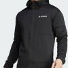 Outdoorbekleidung Adidas TERREX Xperior Light Fleece Hooded Jacket Menblack