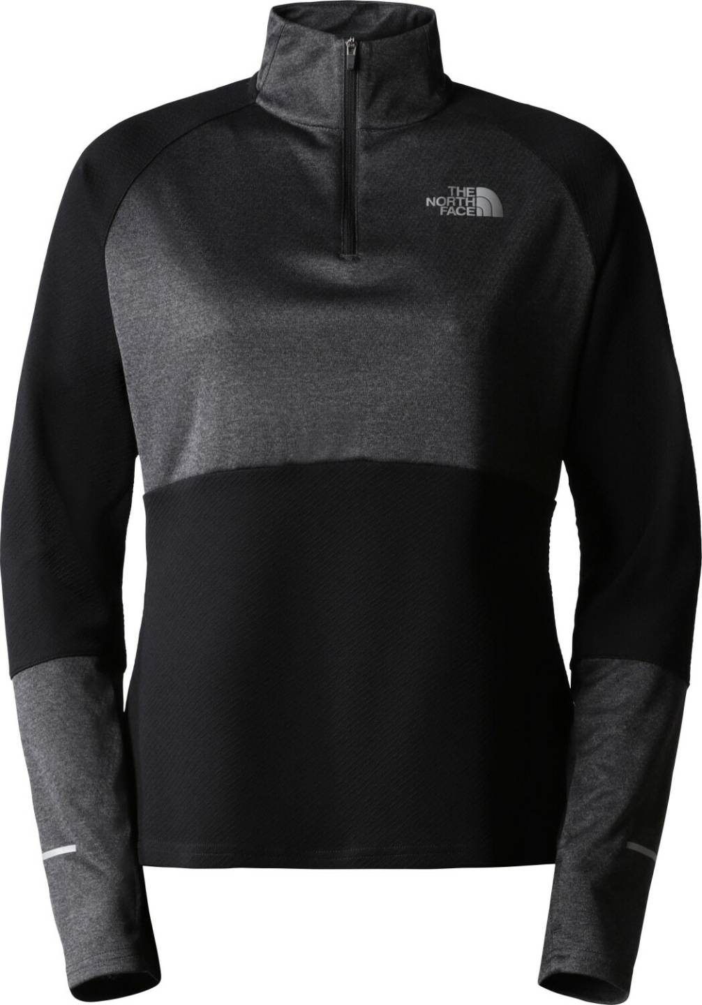 The North Face Run Fleece mit 1/4-langem RV Damen (7SXL)TNF black-asphalt grey Sportbekleidung