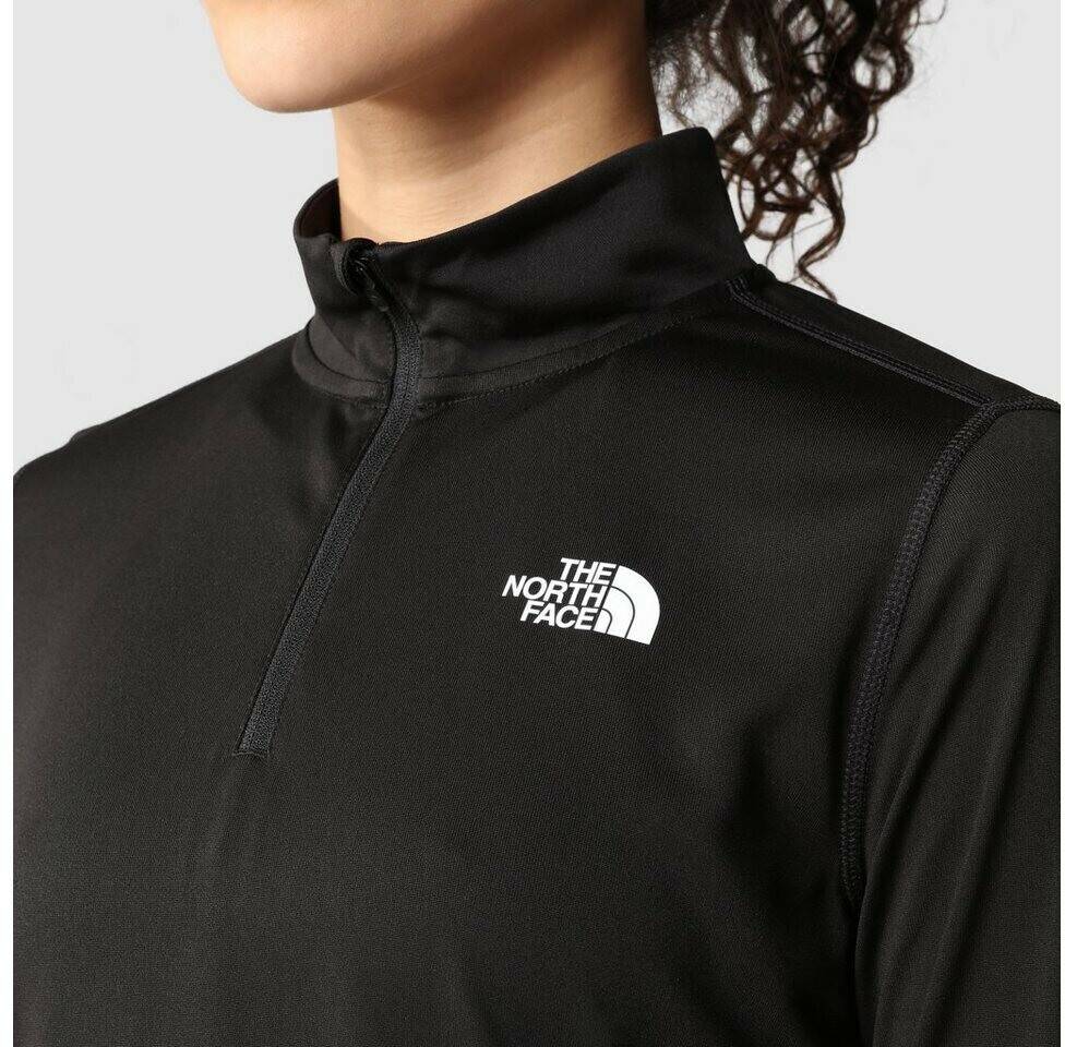 The North Face Damen Flex Langarm-Top mit 1/4-langem Rv (7ZB6)tnf black Sportbekleidung