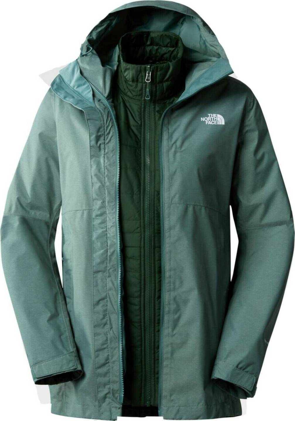 The North Face Women's Hikesteller Triclimate Doppeljackedark sage white heather-pine needle Outdoorbekleidung