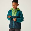 Regatta Hanleigh Wasserdichte Jacke für Kinder (RKW298) piquant green moroccan blue navy Outdoorbekleidung