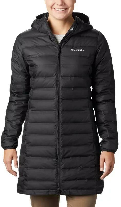 Columbia Lake 22 Down Long Hooded Jacket Womanblack Outdoorbekleidung