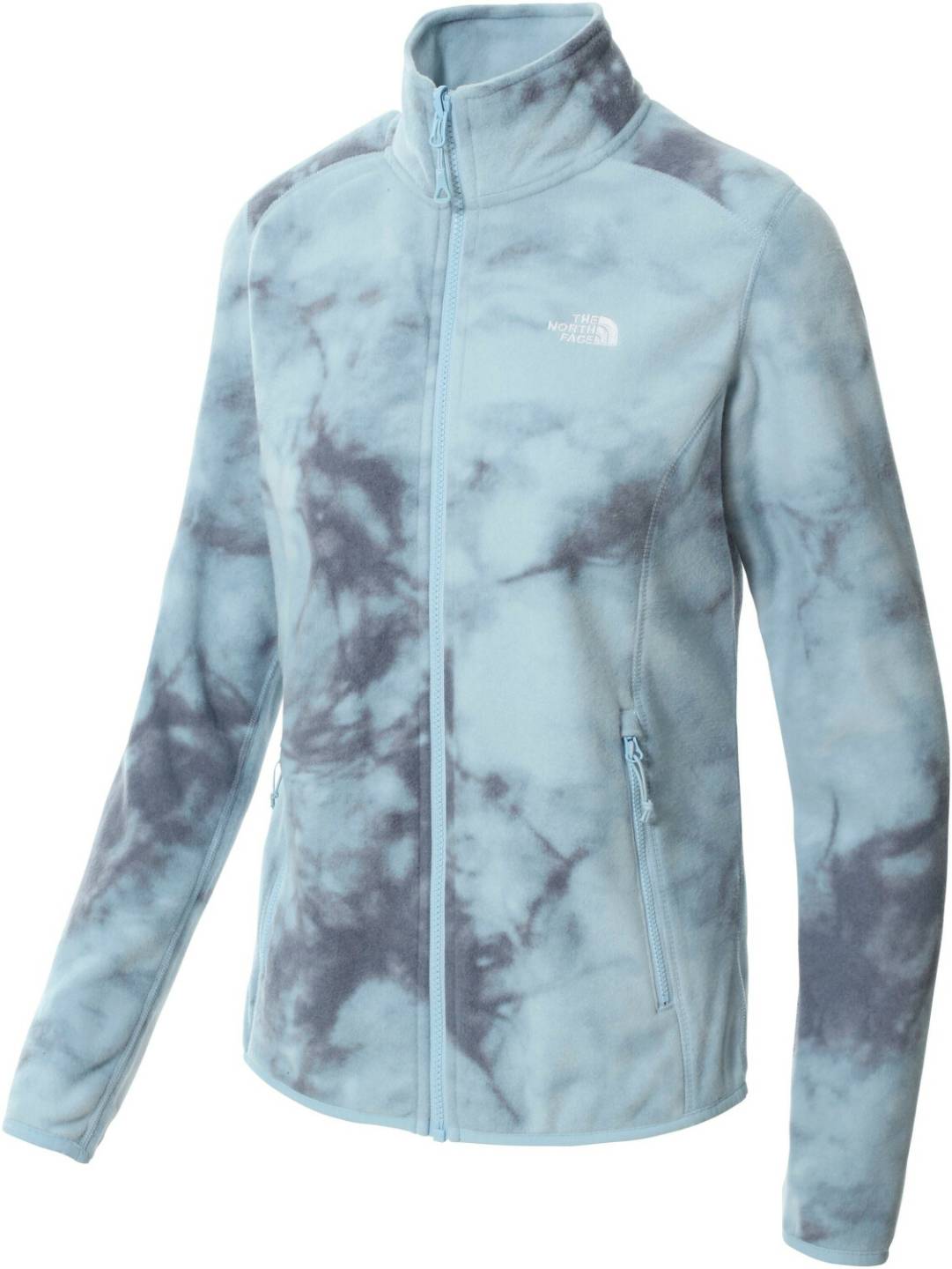 The North Face Women's 100 Glacier Full-Zip Fleece (5IHO)beta blue dye texture print Outdoorbekleidung