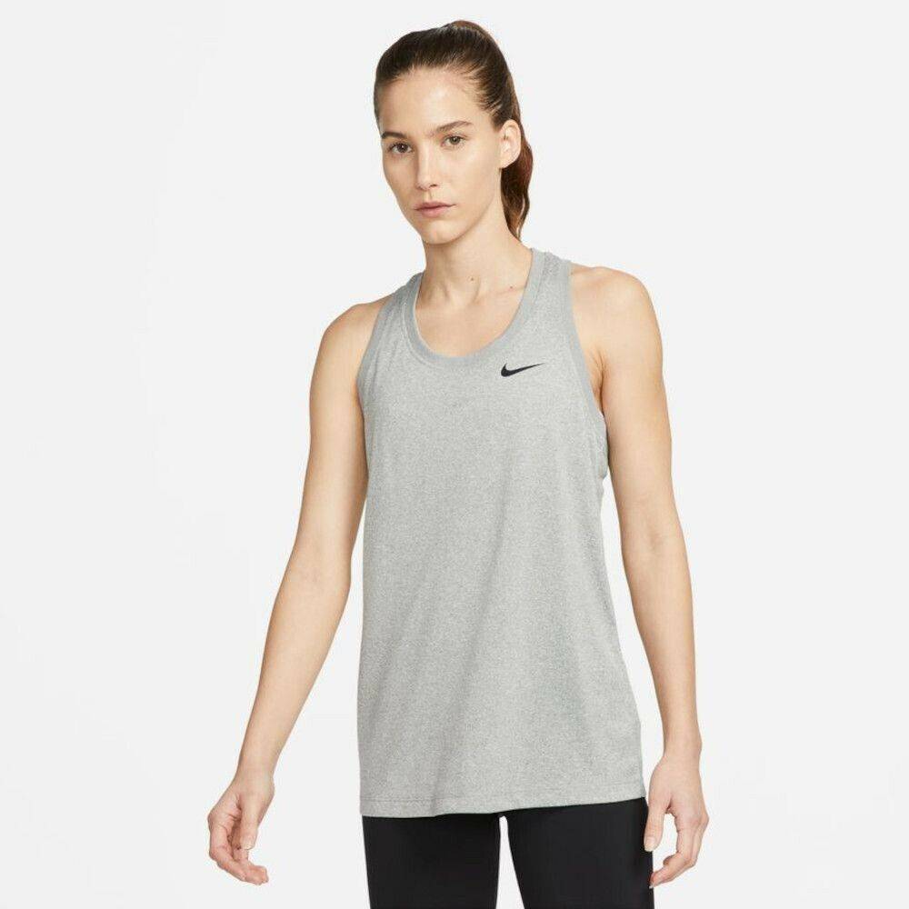 Nike Women Racerback Top (DX0706)tumbled grey/flt silv/heather/black Sportbekleidung