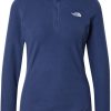 The North Face Women's 100 Glacier Quarter-Zip Fleece (5IHN)summit navy Damen-Pullover