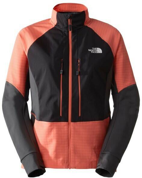 Wintersportbekleidung The North Face Dawn Turn Full-Zip Softshell-Jacke mit durchgehendem RV für Herrentnf black/radiant orange/asphalt grey