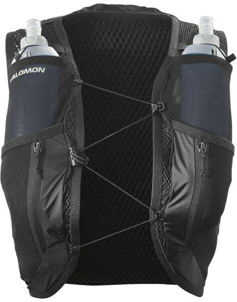 Salomon Active Skin 12 with Flasks WomenM black/metal Laufen