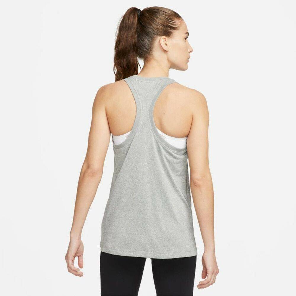 Nike Women Racerback Top (DX0706)tumbled grey/flt silv/heather/black Sportbekleidung