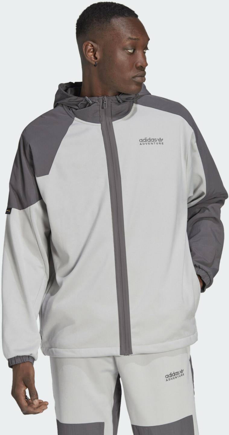 Adidas Man Adventure Winter Fabric Mix Hooded Jacket grey two/grey five (HK5020) Outdoorbekleidung