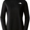 The North Face Damen Flex Langarm-Top mit 1/4-langem Rv (7ZB6)tnf black Sportbekleidung