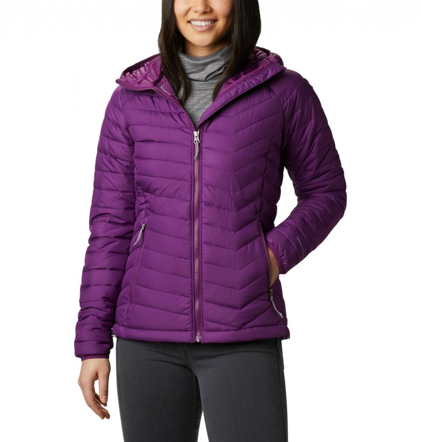 Columbia Powder Lite Hoodie Jacket Woman (1699071)plum Outdoorbekleidung