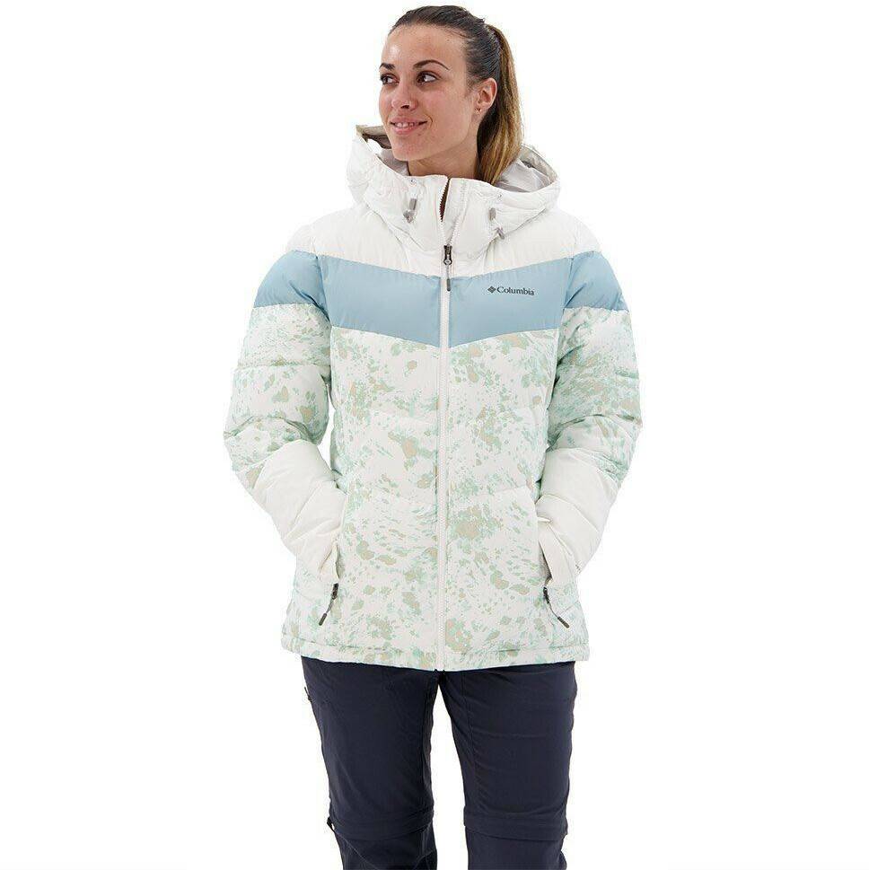 Outdoorbekleidung Columbia Abbott Peak Insulated Jacket Women'swhite flurries print7white/aqua haze