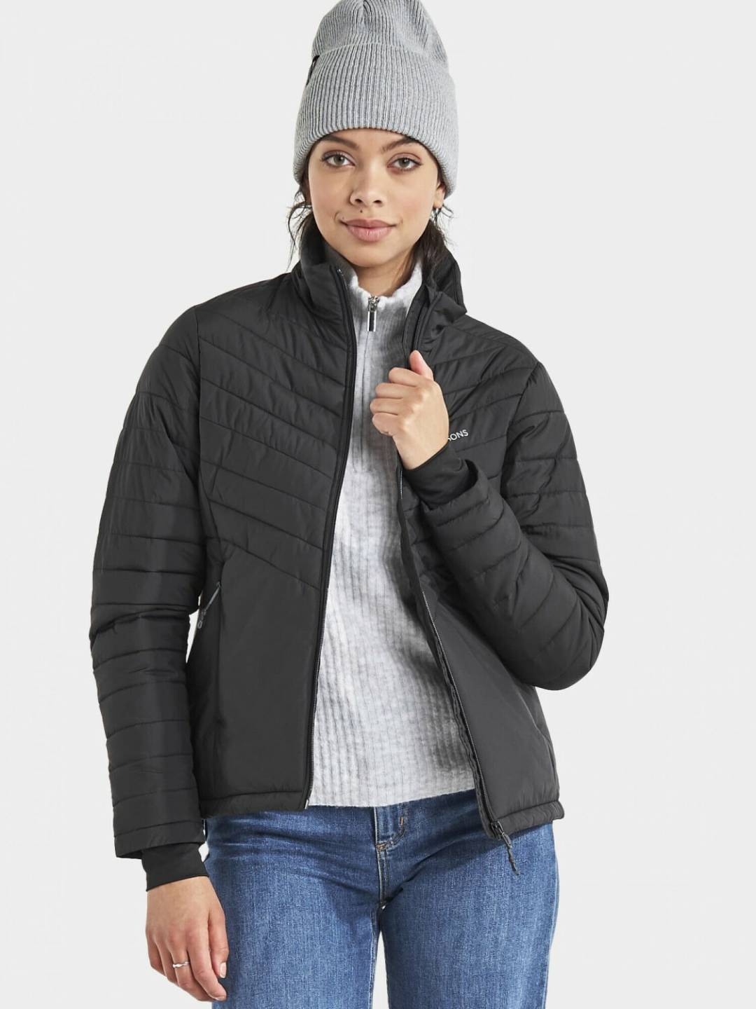 Outdoorbekleidung Didriksons Aida Thin Puff Jacket Women (502993)black