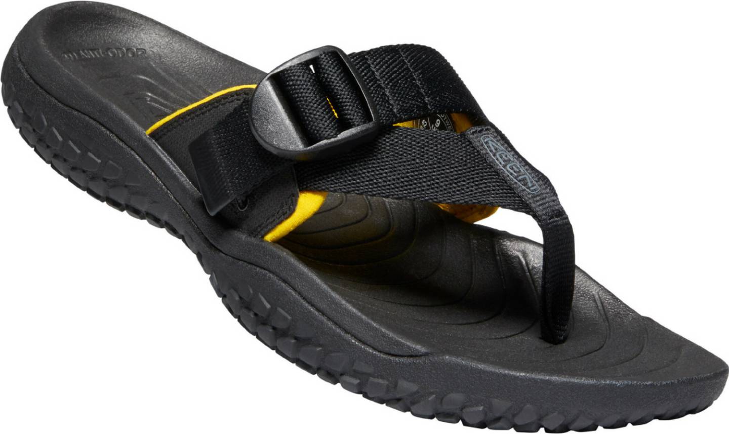 Keen Solr Toe Post Sandalsblack/ gold Herren-Sandalen