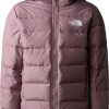 The North Face Reversible Down Hooded Jacket Kids (84N6)fawn grey Outdoorbekleidung