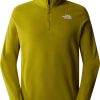 The North Face 100 Glacier Fleece mit 1/4-langem RV Herrensulphur moss Herren-Pullover