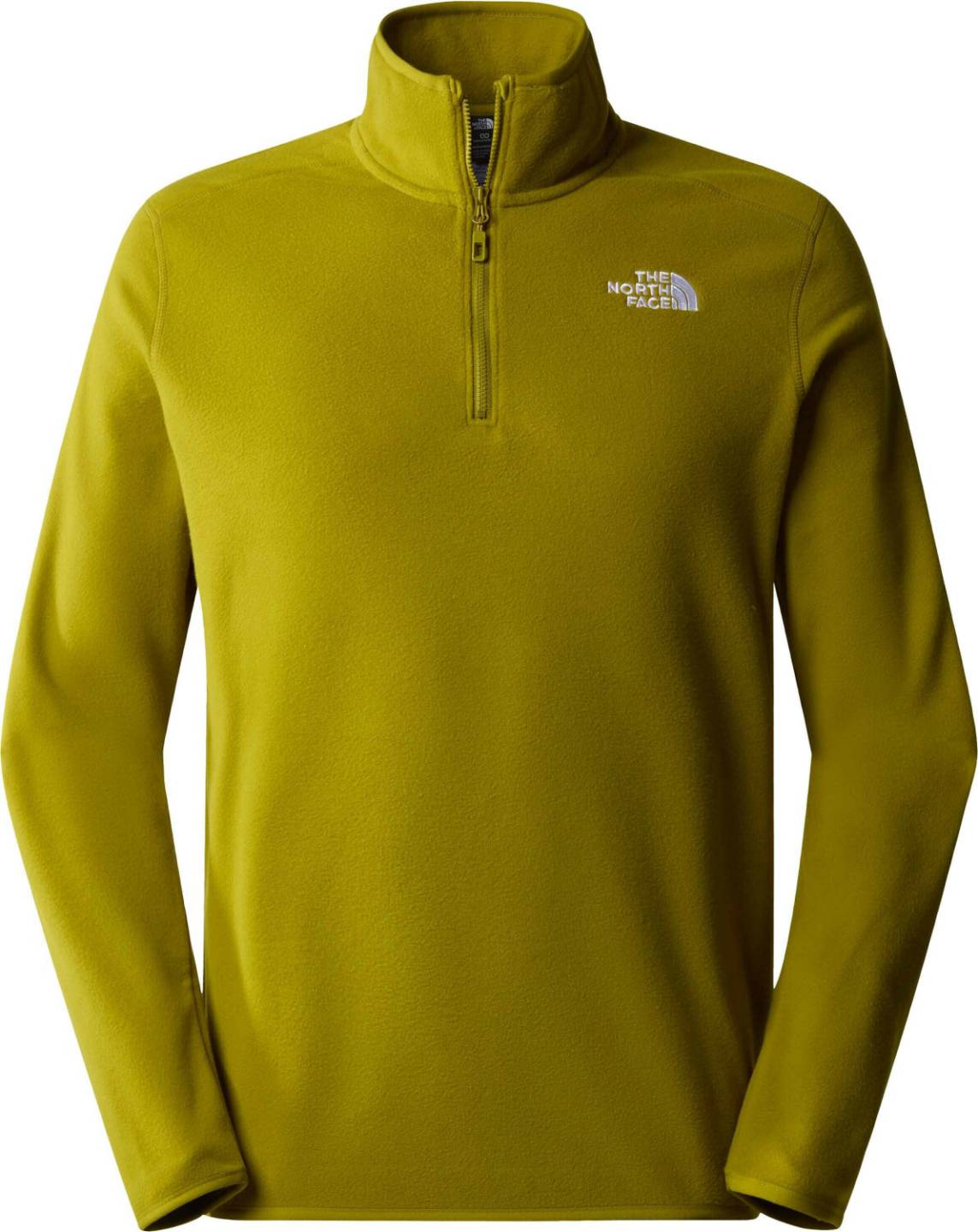 The North Face 100 Glacier Fleece mit 1/4-langem RV Herrensulphur moss Herren-Pullover