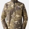 The North Face Men's 100 Glacier Quarter-Zip Fleece (5IHP)new taupe green/snowcap mounta Herren-Pullover