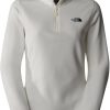 Damen-Pullover The North Face 100 Glacier Fleece 1/4 Zip Womenwhite dune npf