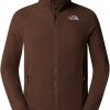 Outdoorbekleidung The North Face 100 Glacier Fleece Full Zipsmokey brown