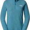 Damen-Pullover The North Face 100 Glacier Fleece 1/4 Zip Womenalgae blue