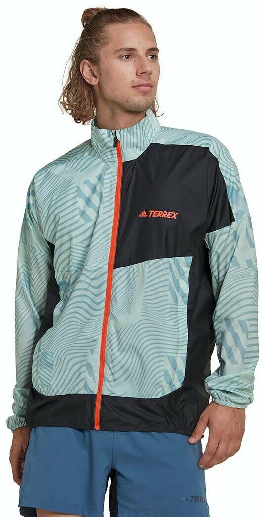 Adidas Trail Wind Terrex Jacket linen green/magic grey Sportbekleidung