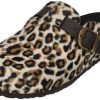 Plakton Pantoletten BLOGG 181539 leopard chocolate Pantoletten