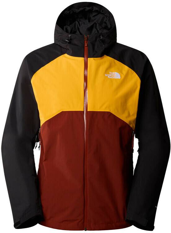 The North Face Stratos Jacket Men (CMH9)y brown/summit gold/TNF black Outdoorbekleidung