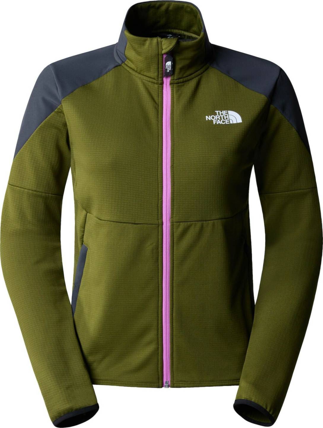 The North Face Womens Middle Rock Full Zip Fleece (8521)forest olive/asphalt gr Outdoorbekleidung