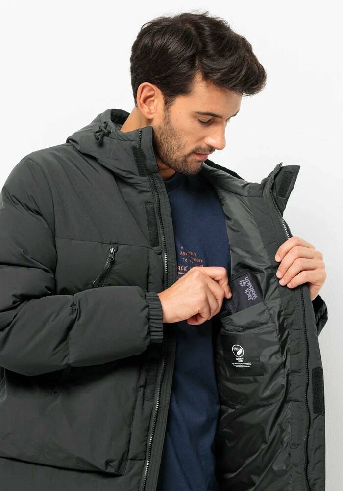 Jack Wolfskin Dellbrueck Long Jacketgranite black Outdoorbekleidung