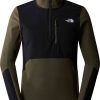 Herren-Pullover The North Face Men’s Glacier Pro 1/4 Zip Fleecenew taupe green tnf black