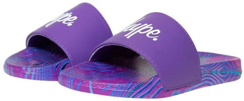 Hype Crazy Wave Script Sliders violett Badeschuhe